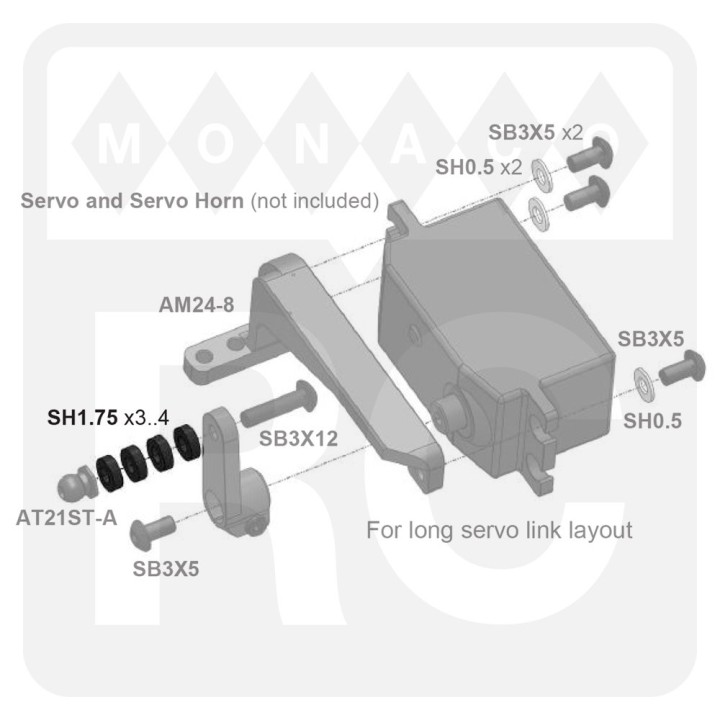 SH1.75 Awesomatix 6x3x1.75mm Spacer (Black) (10)