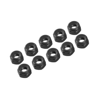 UR1502-N Ultimate 3 mm. Alu. Nylon Nut Black (10Pcs)