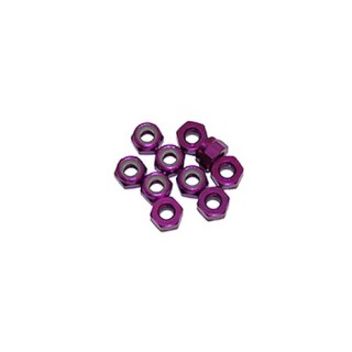 UR1502-P Ultimate 3 mm. Alu. Nylon Nut Purple (10Pcs)