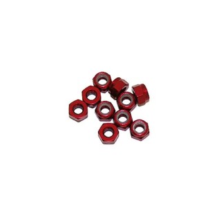 UR1502-R Ultimate 3 mm. Alu. Nylon Nut Red (10Pcs)