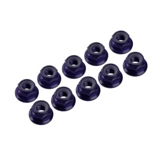 UR1503-N Ultimate 3mm. Alu. Nylon Nut W/Flanged Black (10Pcs)