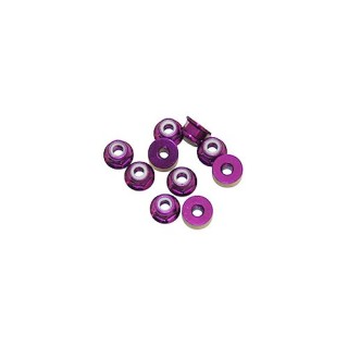 UR1503-P Ultimate 3mm. Alu. Nylon Nut W/Flanged Purple (10Pcs)
