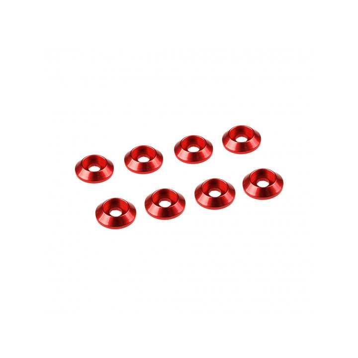 UR1521-R Ultimate 3mm Aluminium Cap Head Washer Red (8 Pcs)