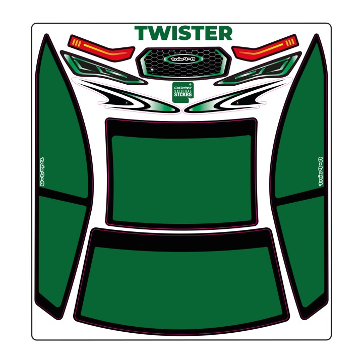 A-Paint Twister Mask-Green