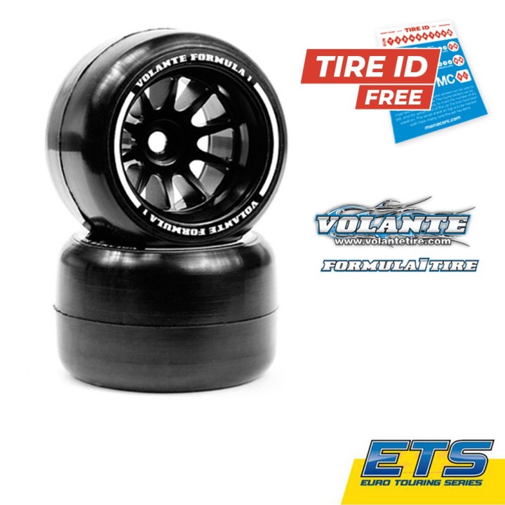 Volante F1 Rear Rubber Slick Tires Carpet Soft Compound Preglued