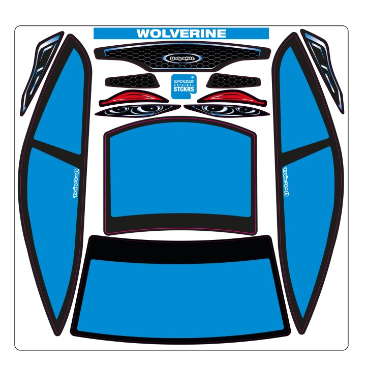 A-Paint Wolverine Mask-Blue