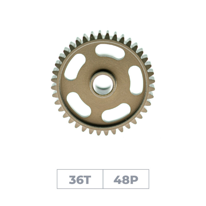 48253 Hiro Seiko Hard Coated Alum. Pinion Gear (Mos2) Dp48-37T