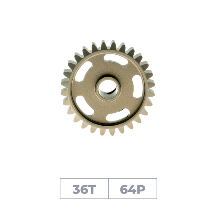 48280 Hiro Seiko Hard Coated Alum. Pinion Gear (Mos2) Dp64-36T