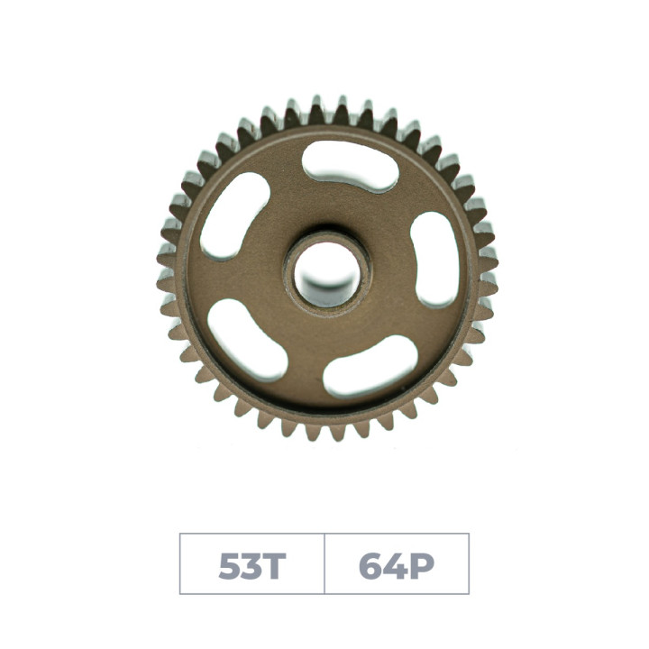 48297 Hiro Seiko Hard Coated Alum. Pinion Gear (Mos2) Dp64-53T