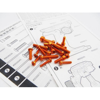 48410 Hiro Seiko M17 Light Weight Screw Set [Orange]