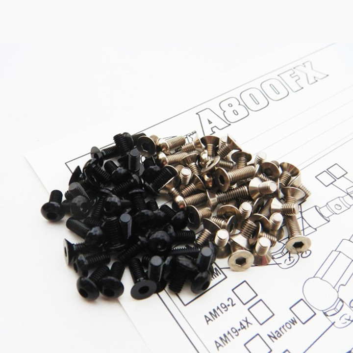 48608 Hiro Seiko A800Fx Titan/Alloy Hex Socket Screw Set