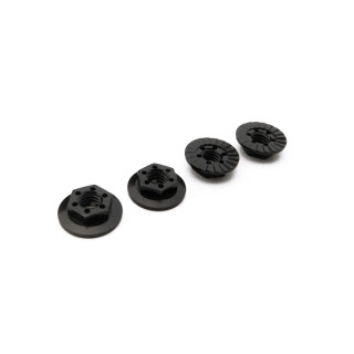 48670 Hiro Seiko 4mm Alloy Serrated Wheel Nut Black