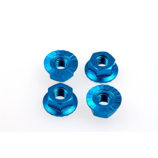 69591 Hiro Seiko 4mm Alloy Serrated Wheel Nut [T-Blue]