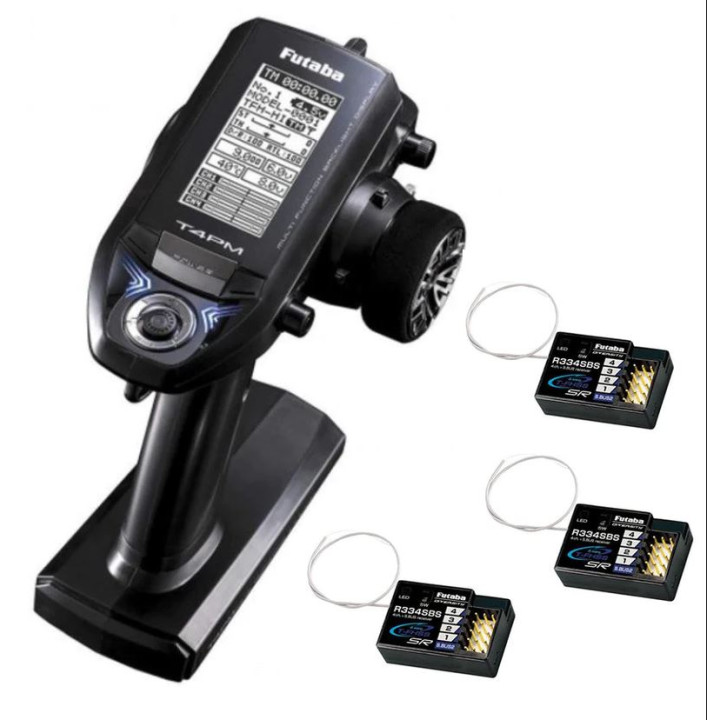 F01000075-C2 Futaba 4Pm Plus Radio + 3 X R334Sbs Receiver
