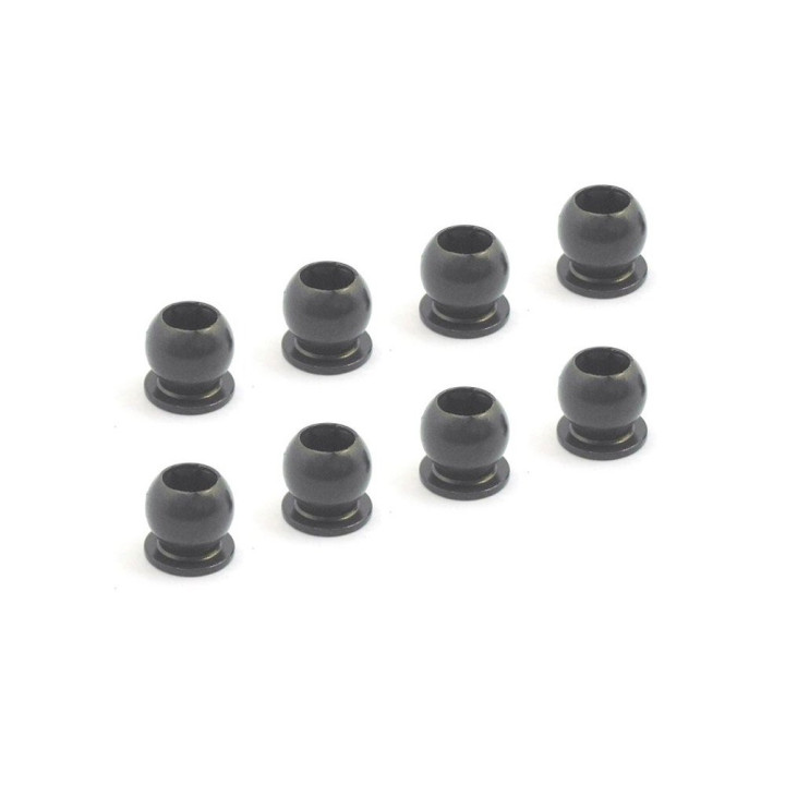 TE-155-Y T-Works Hard Coated Alum. 5.8mm Shock End Ball - 8pcs.