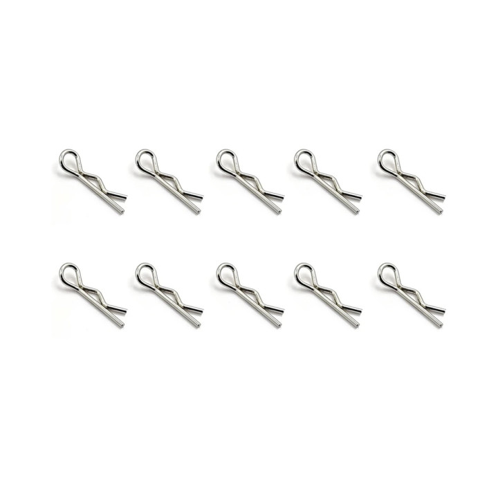 TA-121S-S T-Works Bent Body Clips S (Silver) 10pcs
