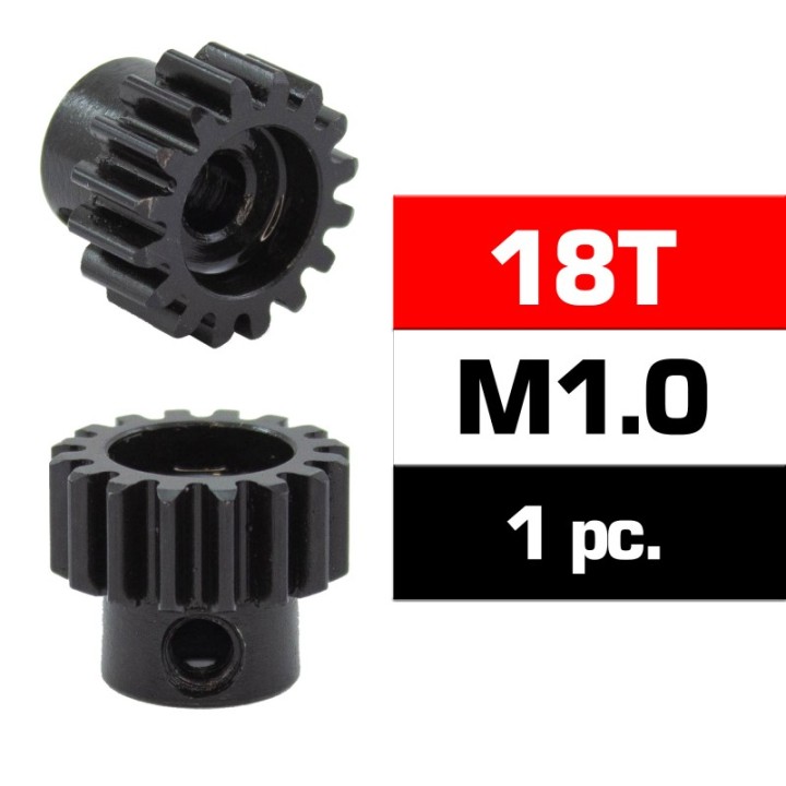 UR4310-18 Ultimate Hss Steel M1.0 Pinion Gear 18T W/5.0mm Bore