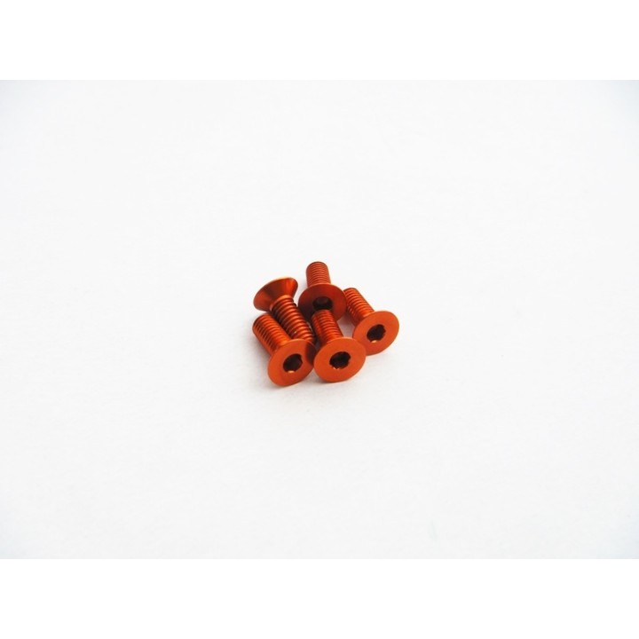 48147 Hiro Seiko Alloy Hex Socket Flat Head Screw M3X5 [Orange]