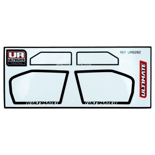 UR6282-S Ultimate Lateral Decals For Rear Lexan Wing Ur6282