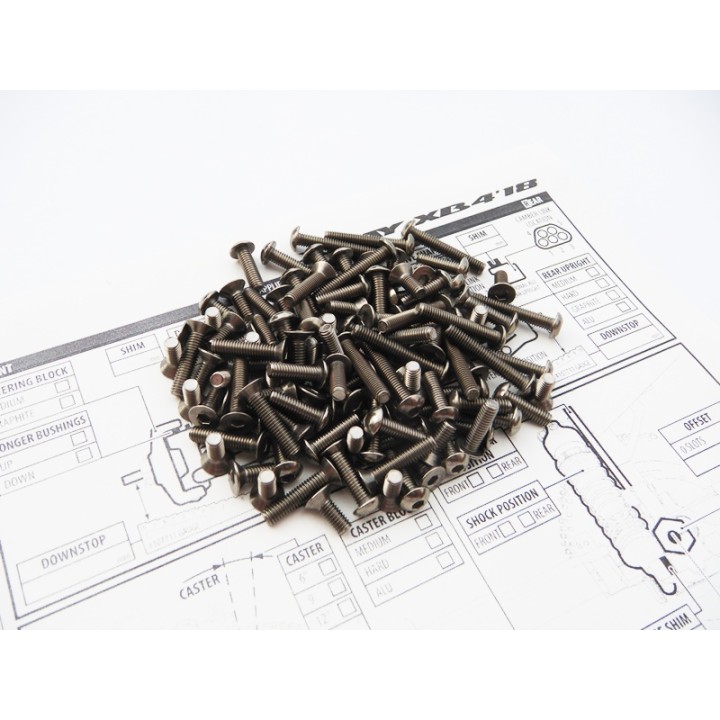 48202 Hiro Seiko Xb4'18 Titanium Hex Socket Screw Set