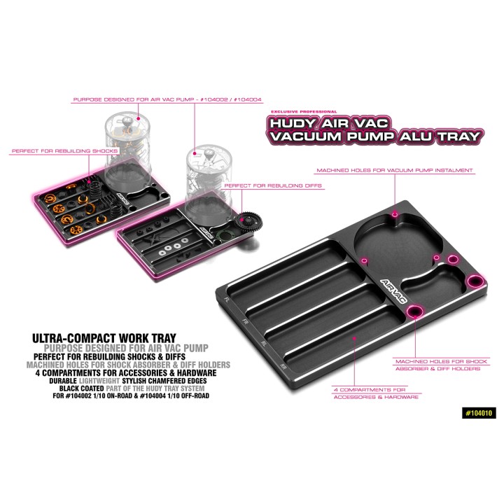104010 Hudy Air Vac - Vacuum Pump Alu Tray