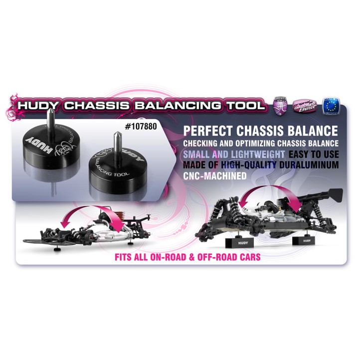107880 Hudy Chassis Balancing Simple Tool (2 Pcs.)