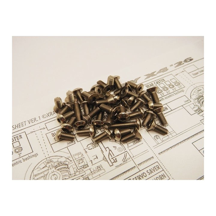 38077 Hiro Seiko X4'26 Titanium Hex Socket Screw Set 121 Pcs