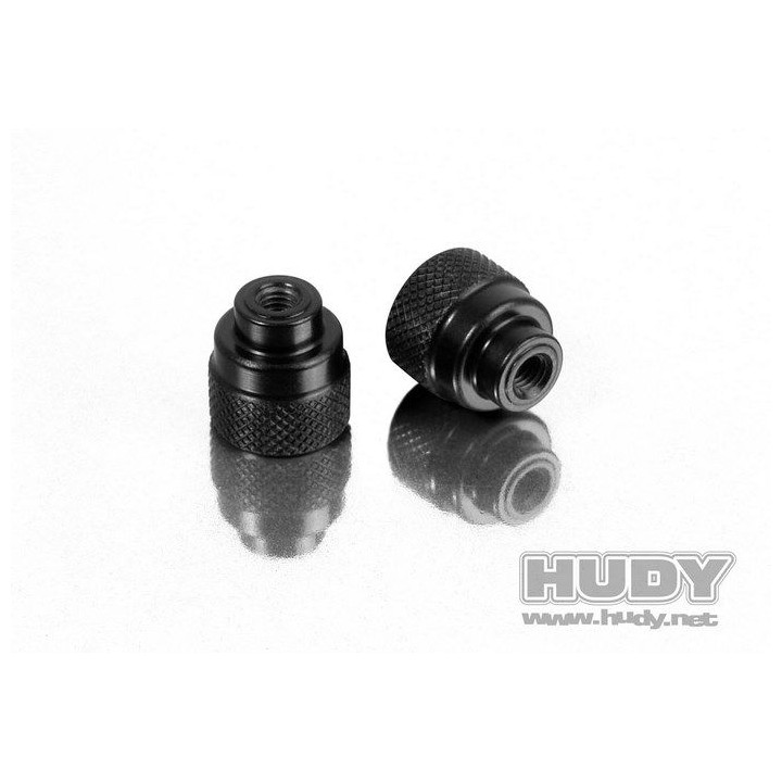 109460 Hudy Alu Nut M3 For 1/10 & 1/12 Pan Car Set-Up System (2)