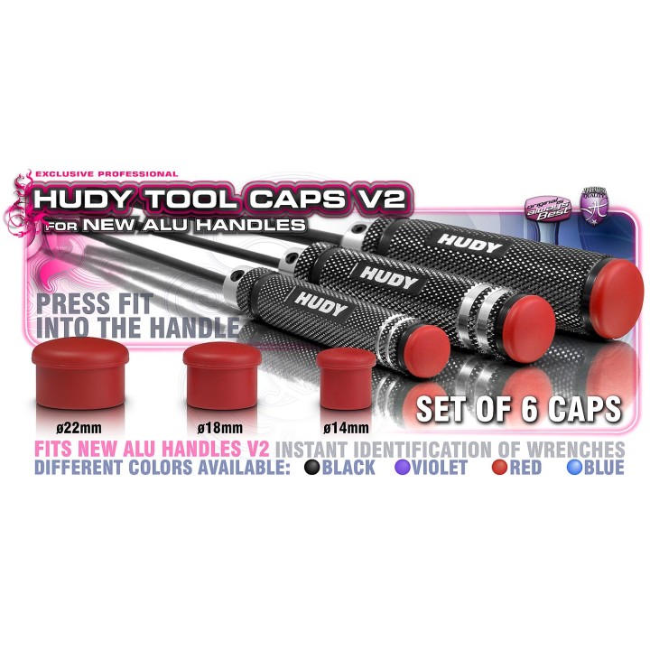 195054-R Hudy Cap For 14mm Handle - Red (6)