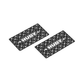 293311 Hudy Graphite Rear Wing Side Plate 0.5mm - 1/10 Electric (2)