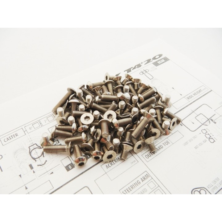 48579 Hiro Seiko T4'20 Titanium Hex Socket Screw Set