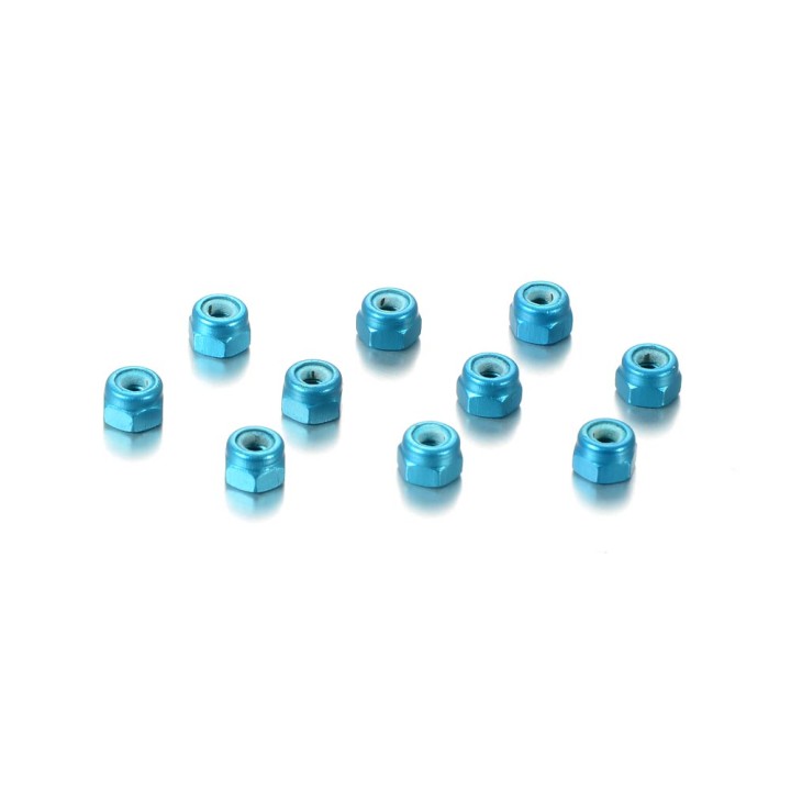 296530-B Hudy Alu Nut M3 - Blue (10)