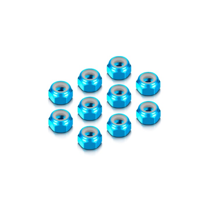 296540-B Hudy Alu Nut M4 - Blue (10)