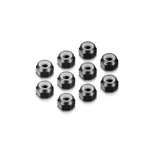 296540-K Hudy Alu Nut M4 - Black (10)