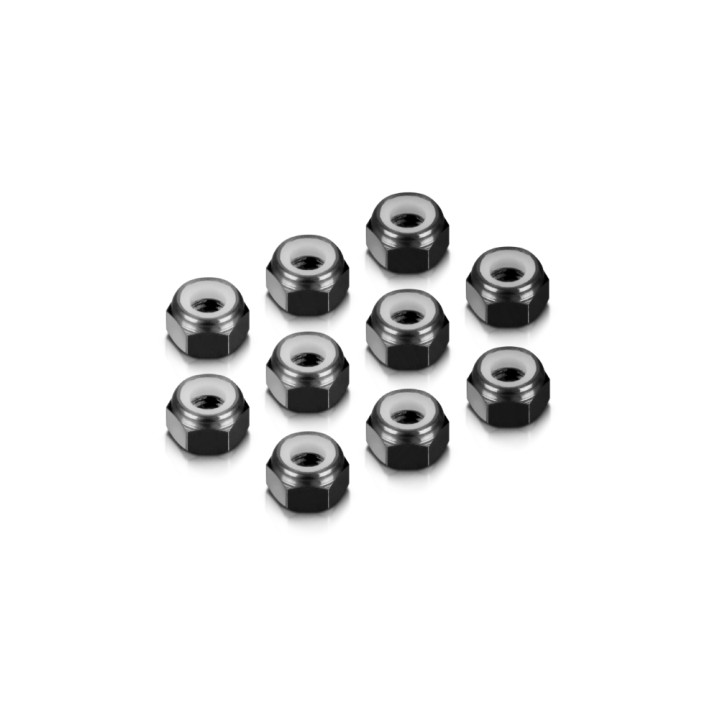 296540-K Hudy Alu Nut M4 - Black (10)