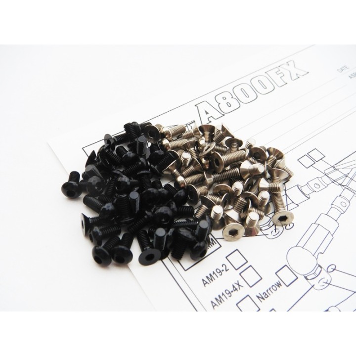 48608 Hiro Seiko A800Fx Titan/Alloy Hex Socket Screw Set