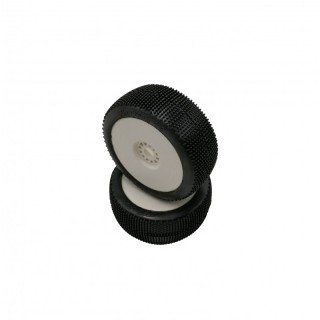 HR001-0163 Hot Race Pair Of Tyres Bangkok V2 White Mounted