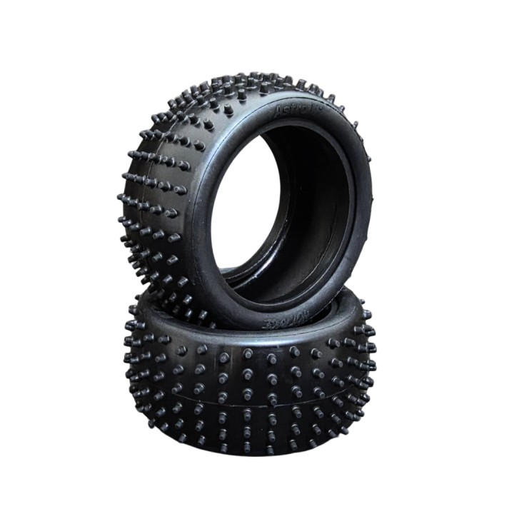 HR003-0721 Hot Race Pair Of 1/10 Tyres V1 Astro 4Wd/2Wd Rear Medium