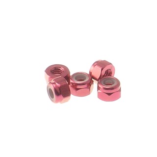 69222 Hiro Seiko 3mm Alloy Nylon Nut [Red]
