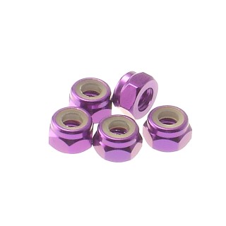 69227 Hiro Seiko 4mm Alloy Nylon Nut [Purple]