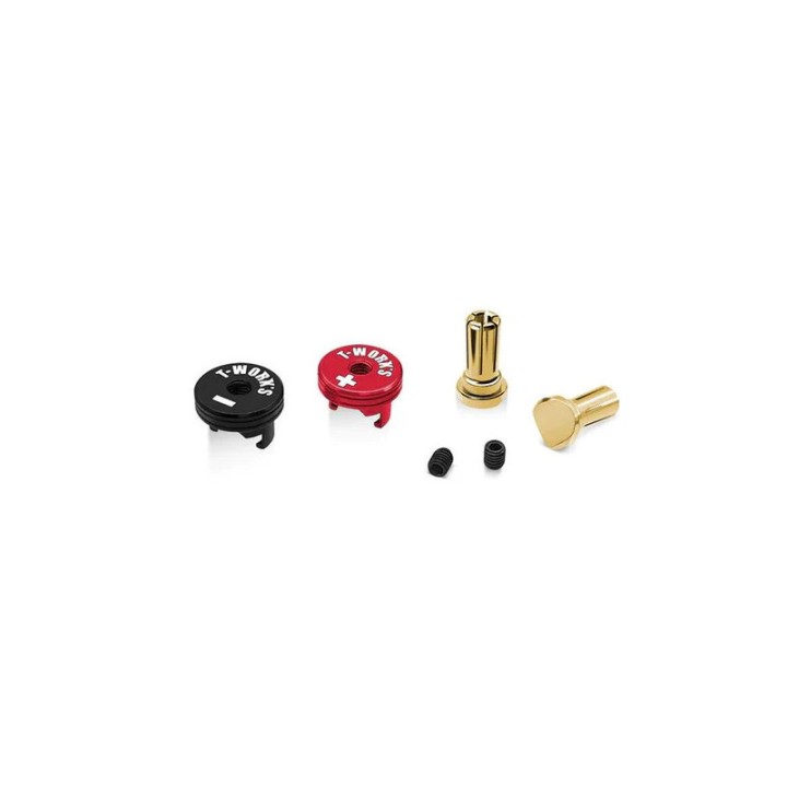 EA-040-4BR T-Works Polarity Heatsink Connector 4mm - Black/Red