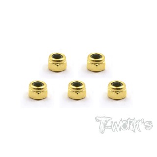 GSS-4LN T-Works Golden Plated M4 Lock Nuts (5Pcs.)