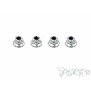 NSS-3FLN T-Works Nickel Flat M3 Lock Nuts (4Pcs.)
