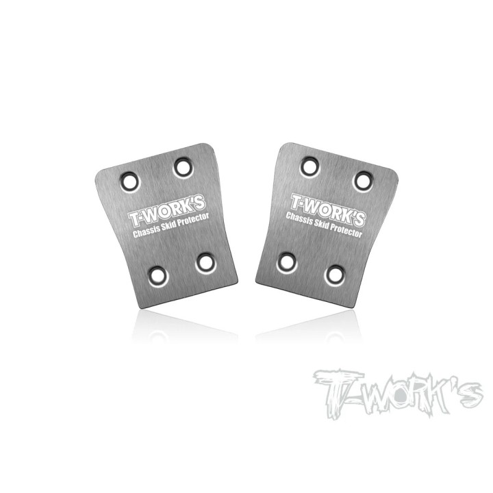 TO-220-XB823 T-Works Steel Rear Chassis Skid (Xray Xb8) 2Pcs.