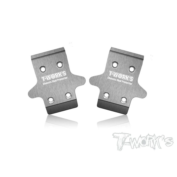 TO-235-XB823 T-Works Steel Front Chassis Skid (Xray Xb8) 2Pcs.