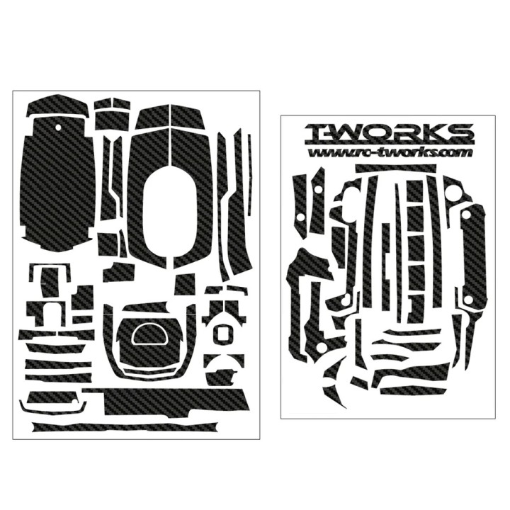TS-044 T-Works 3D Graphite Sticker (For Sanwa & Airtronics M17)