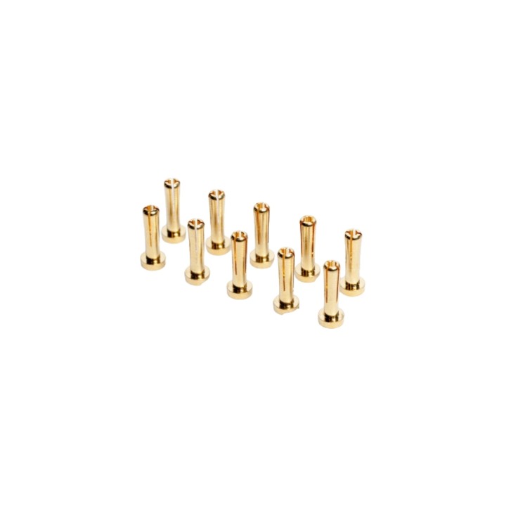 LRP65951 Lrp 4mm Gold Connectors - Worksteam - 18mm Length (10 Pcs.)