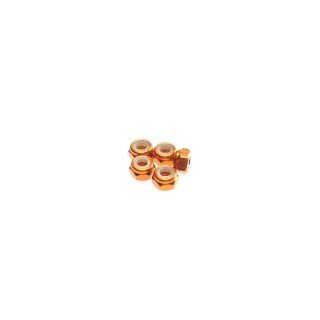 69559 Hiro Seiko 4mm Alloy Nylon Nut [Orange]