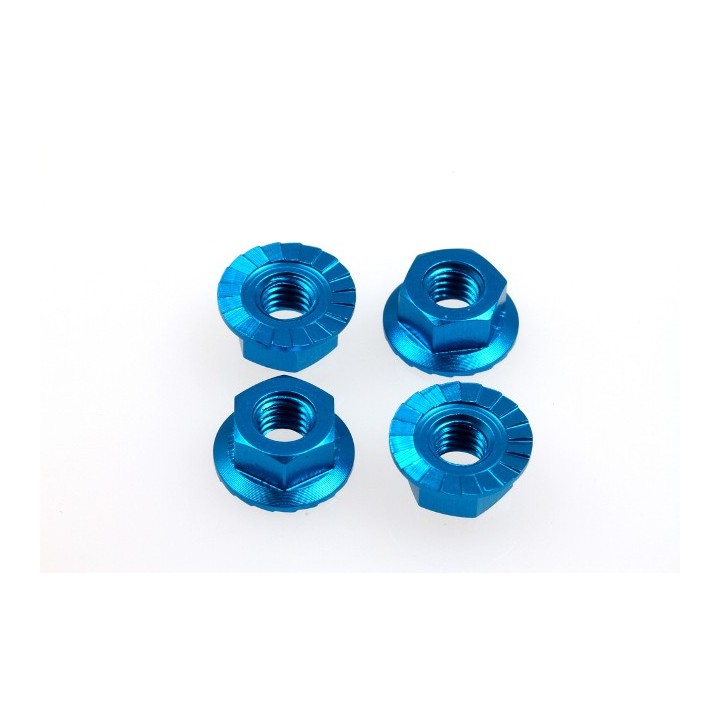 69591 Hiro Seiko 4mm Alloy Serrated Wheel Nut [T-Blue]
