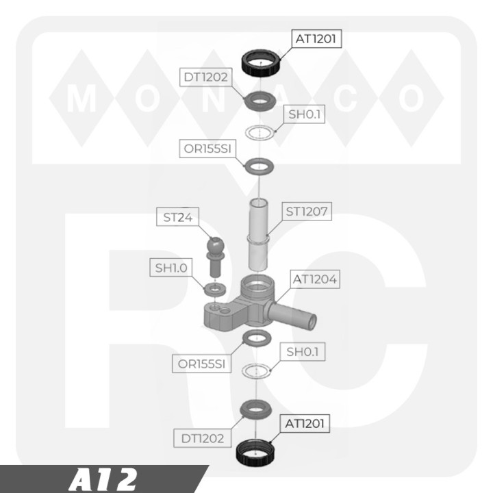 AT1201 Awesomatix Steering Block Nut